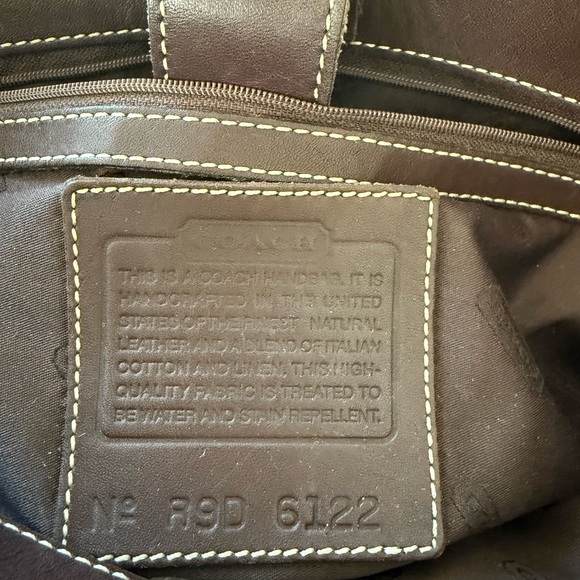 Vintage Coach Canvas with Mahogany leather Shoulder Bag - Picture 10 of 10